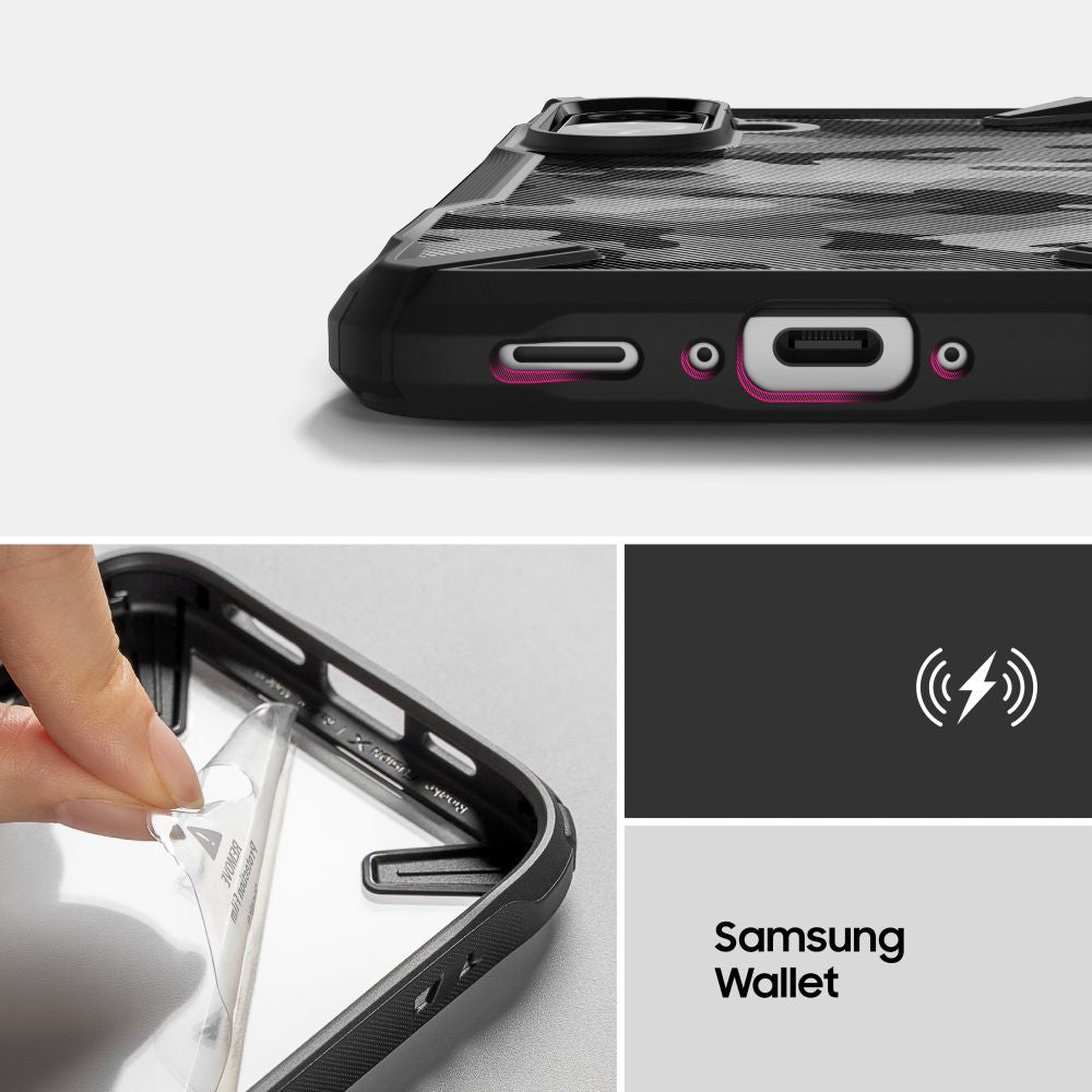 COPERTURA RINGKE FUSION X GALAXY A36 / A56 5G CAMO NERO