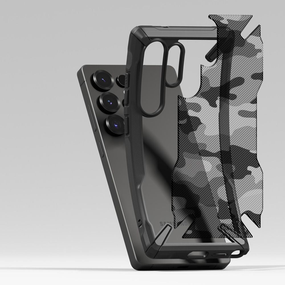COPERTURA RINGKE FUSION X GALAXY S25 ULTRA CAMO NERO