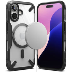 COPERTURA RINGKE FUSION X MAGNETICA MAGSAFE IPHONE 16 NERA
