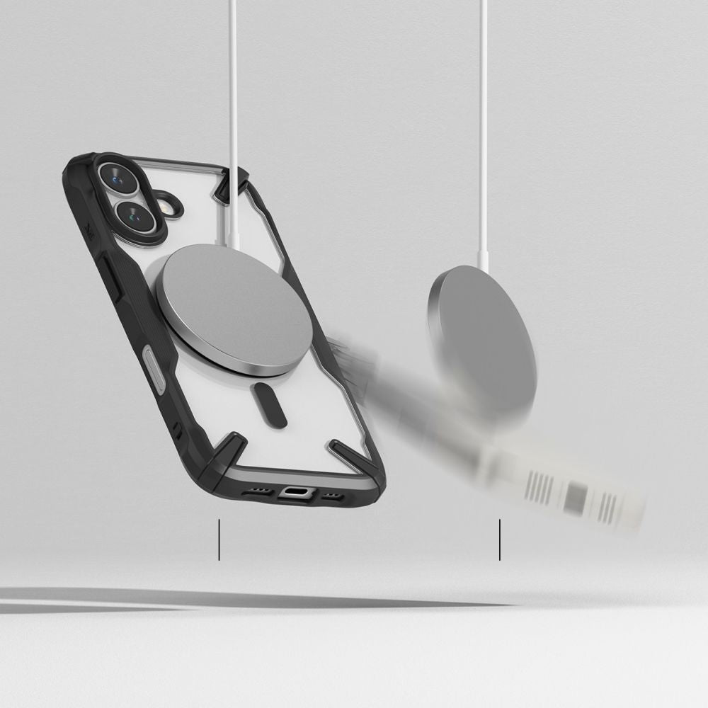 COPERTURA RINGKE FUSION X MAGNETICA MAGSAFE IPHONE 16 NERA