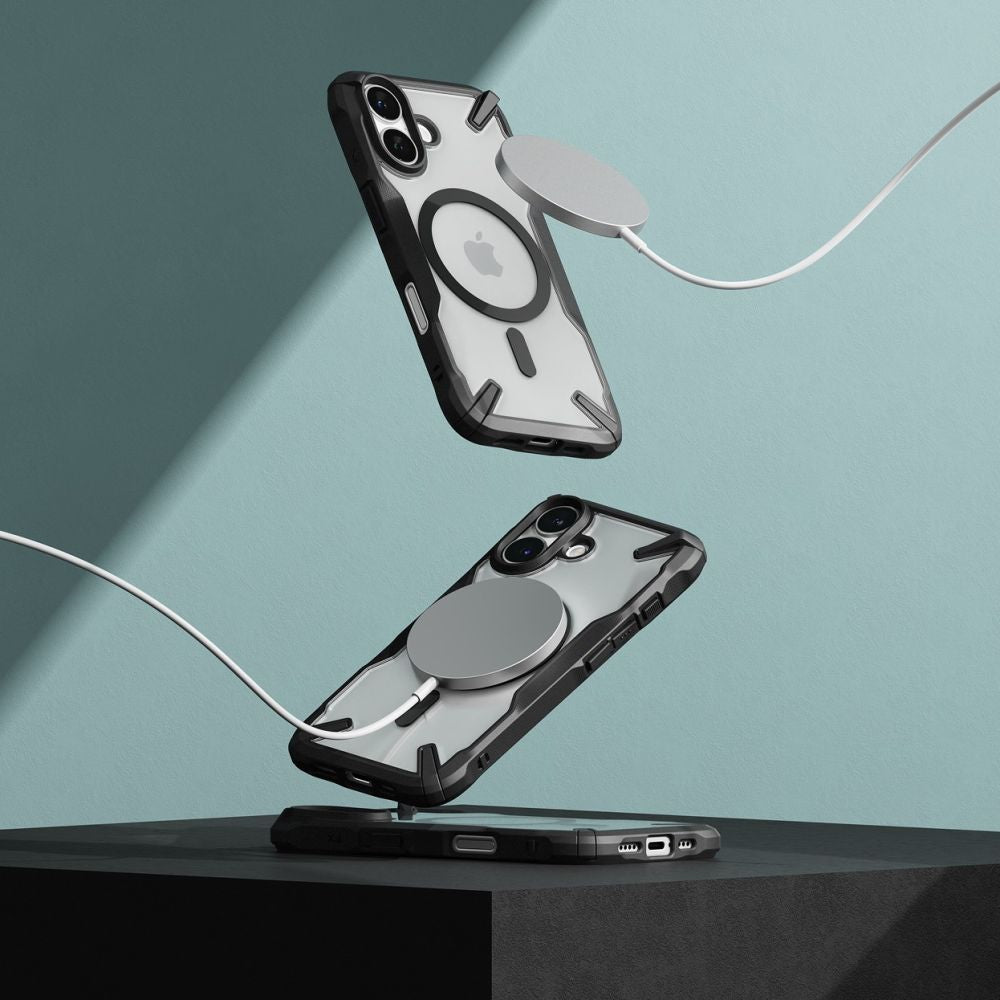 COPERTURA RINGKE FUSION X MAGNETICA MAGSAFE IPHONE 16 NERA