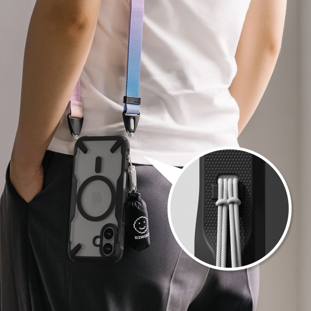 COPERTURA RINGKE FUSION X MAGNETICA MAGSAFE IPHONE 16 NERA