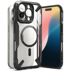COPERTURA RINGKE FUSION X MAGNETICA MAGSAFE IPHONE 16 PRO NERA
