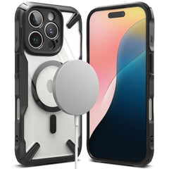 COPERTURA RINGKE FUSION X MAGNETICA MAGSAFE IPHONE 16 PRO MAX NERA