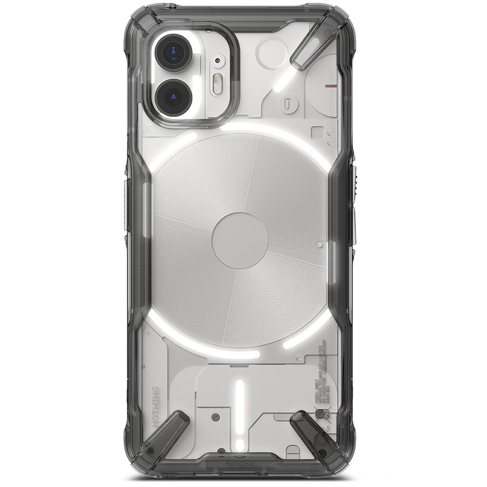 COPERTURA RINGKE FUSION X NOTHING PHONE 2 NERO FUMO