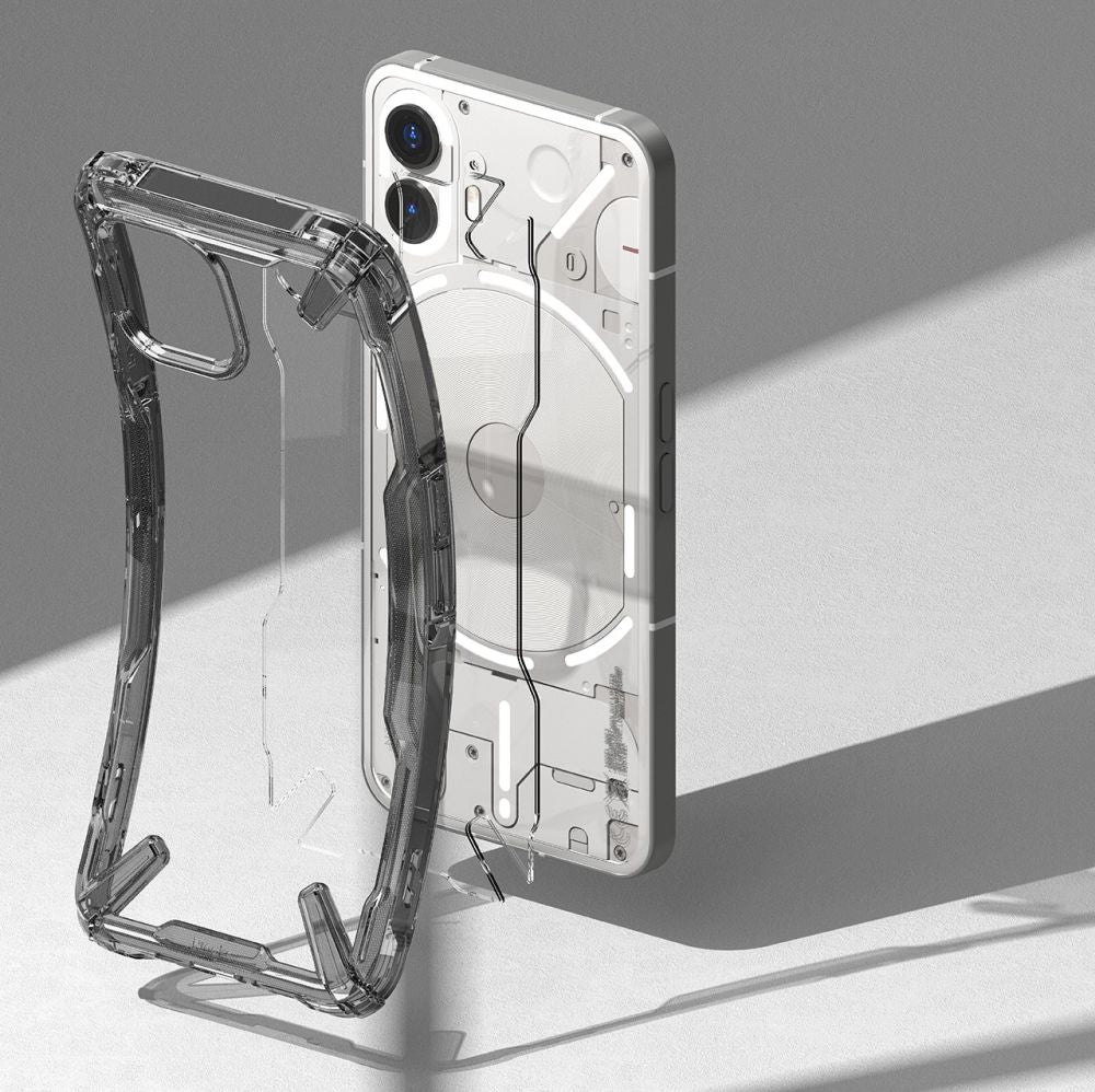 COPERTURA RINGKE FUSION X NOTHING PHONE 2 NERO FUMO