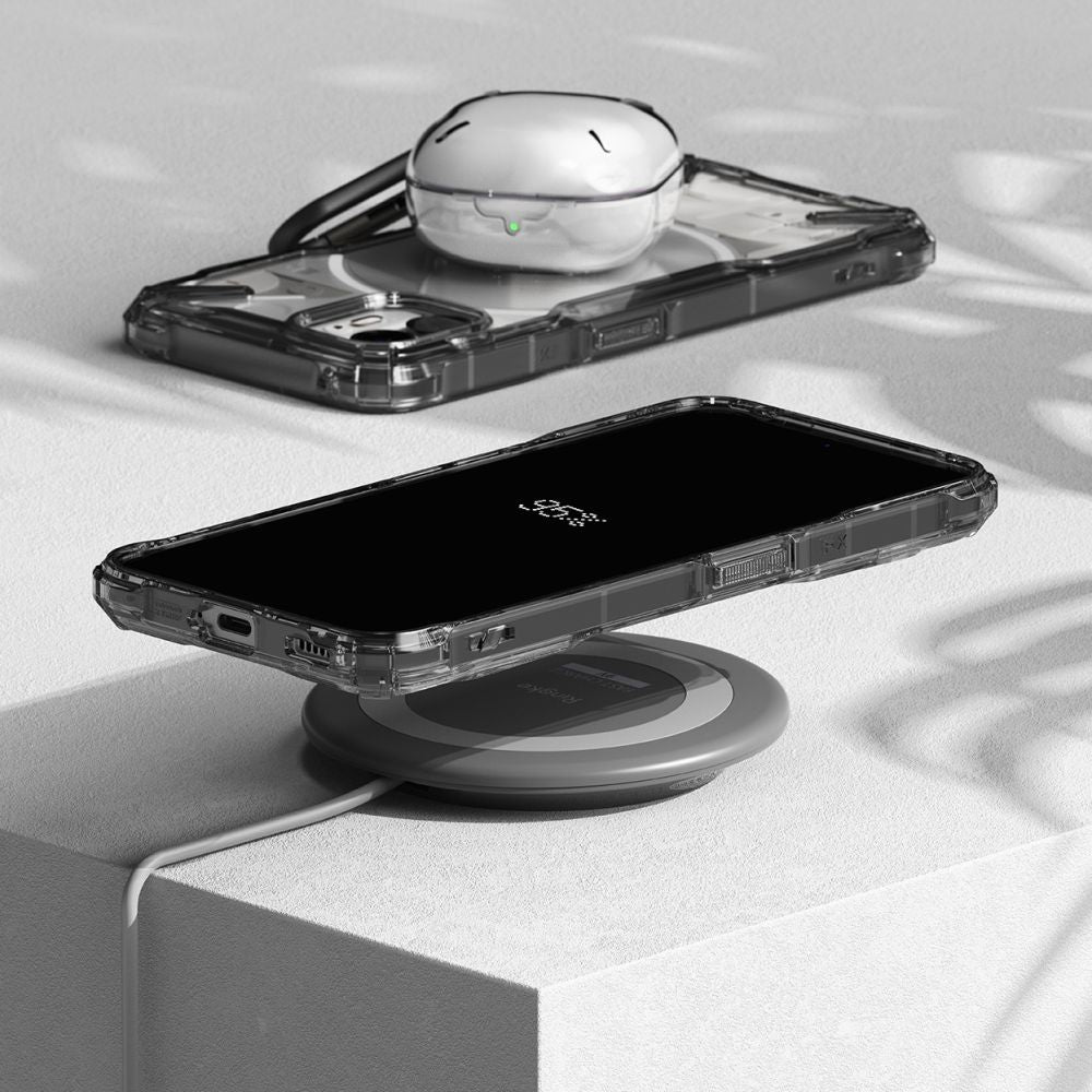 COPERTURA RINGKE FUSION X NOTHING PHONE 2 NERO FUMO