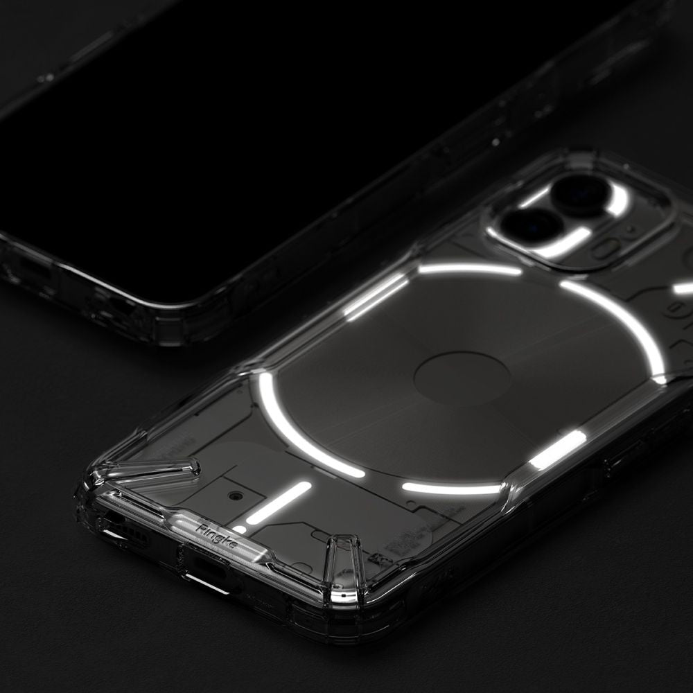COPERTURA RINGKE FUSION X NOTHING PHONE 2 NERO FUMO
