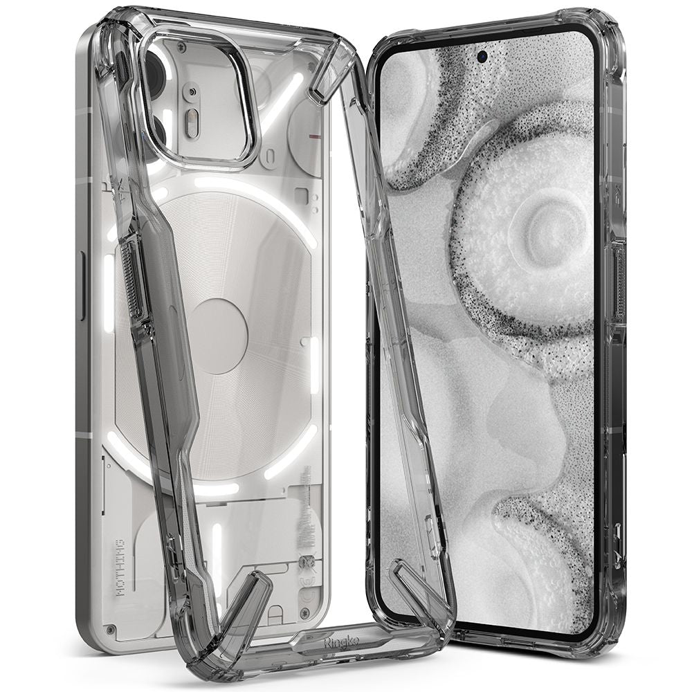 COPERTURA RINGKE FUSION X NOTHING PHONE 2 NERO FUMO