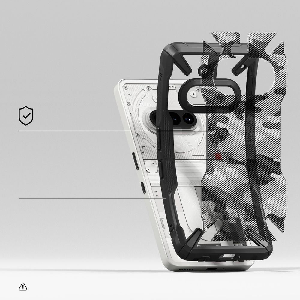 COPERTURA RINGKE FUSION X NOTHING PHONE 3A CAMO NERA