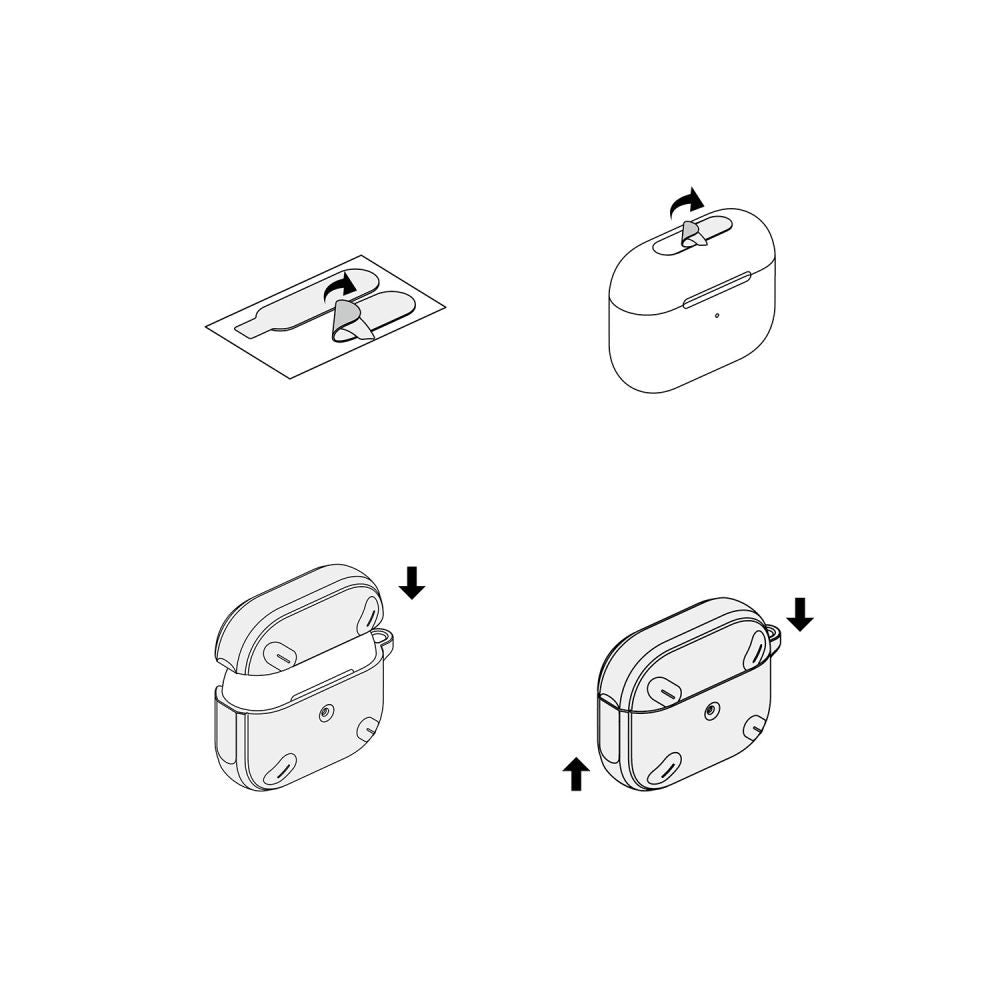 CUSTODIA RINGKE ONYX APPLE AIRPODS PRO 1 / 2 NERA