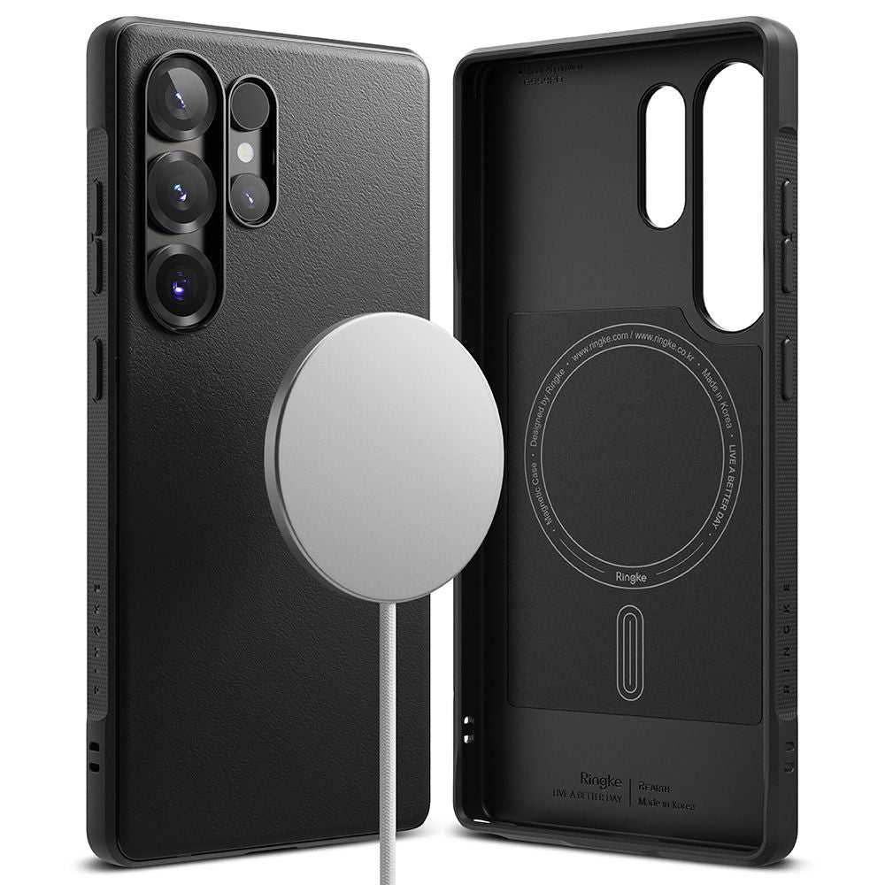 COPERTURA RINGKE ONYX MAGNETICA MAGSAFE GALAXY S25 ULTRA NERA