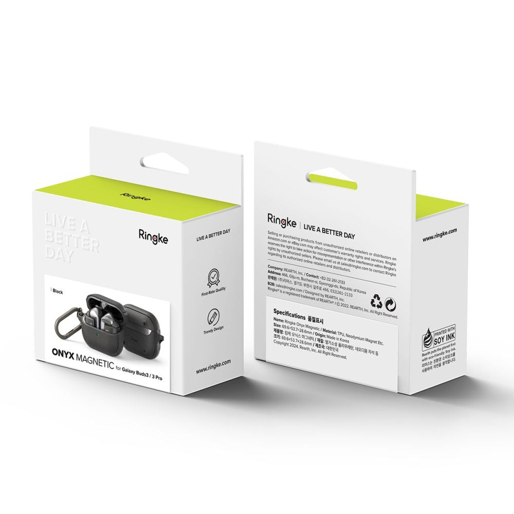CUSTODIA PER SAMSUNG GALAXY BUDS 3 / 3 PRO RINGKE ONYX MAGNETIC MAGSAFE NERA