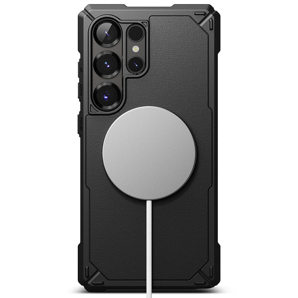 COPERTURA RINGKE RUGGED GEAR MAGNETICA MAGSAFE GALAXY S25 ULTRA NERA