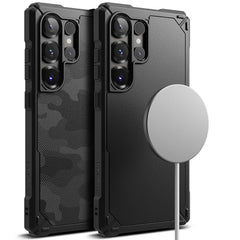 COPERTURA RINGKE RUGGED GEAR MAGNETICA MAGSAFE GALAXY S25 ULTRA NERA