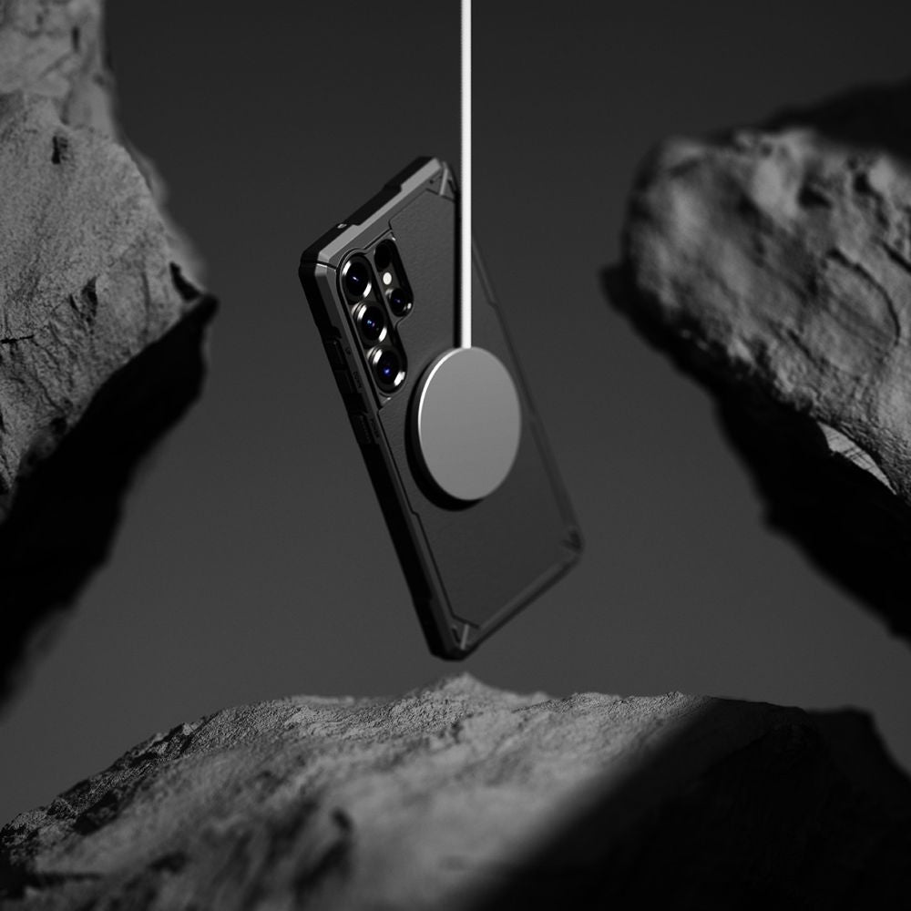 COPERTURA RINGKE RUGGED GEAR MAGNETICA MAGSAFE GALAXY S25 ULTRA NERA