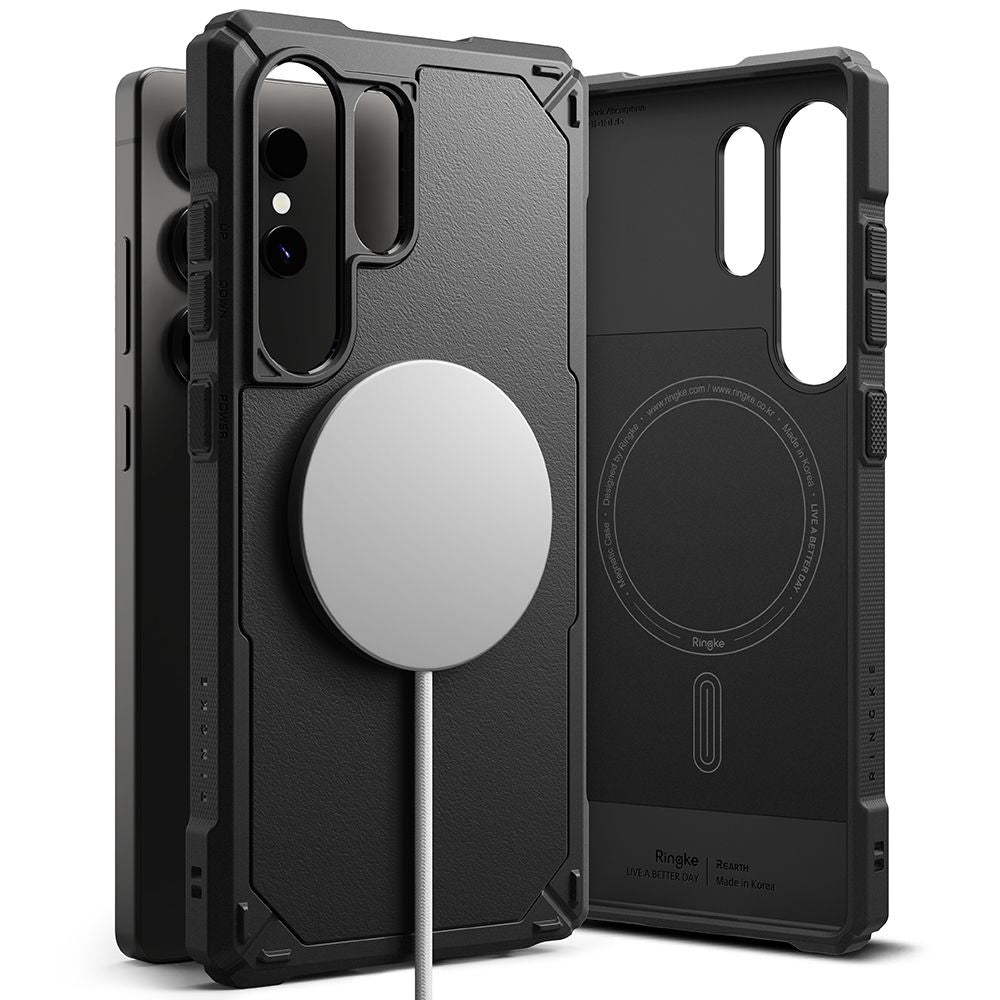 COPERTURA RINGKE RUGGED GEAR MAGNETICA MAGSAFE GALAXY S25 ULTRA NERA