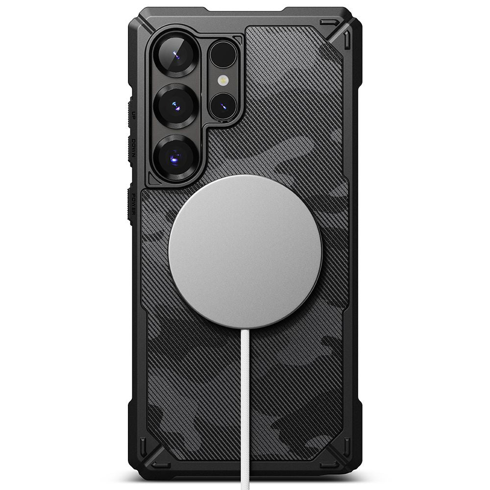 COPERTURA RINGKE RUGGED GEAR MAGNETICA MAGSAFE GALAXY S25 ULTRA CAMO NERA