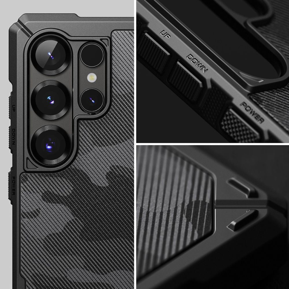 COPERTURA RINGKE RUGGED GEAR MAGNETICA MAGSAFE GALAXY S25 ULTRA CAMO NERA