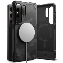 COPERTURA RINGKE RUGGED GEAR MAGNETICA MAGSAFE GALAXY S25 ULTRA CAMO NERA