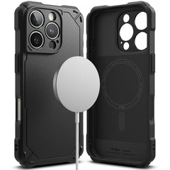 COPERTURA RINGKE RUGGED GEAR MAGNETICA MAGSAFE IPHONE 16 PRO NERA