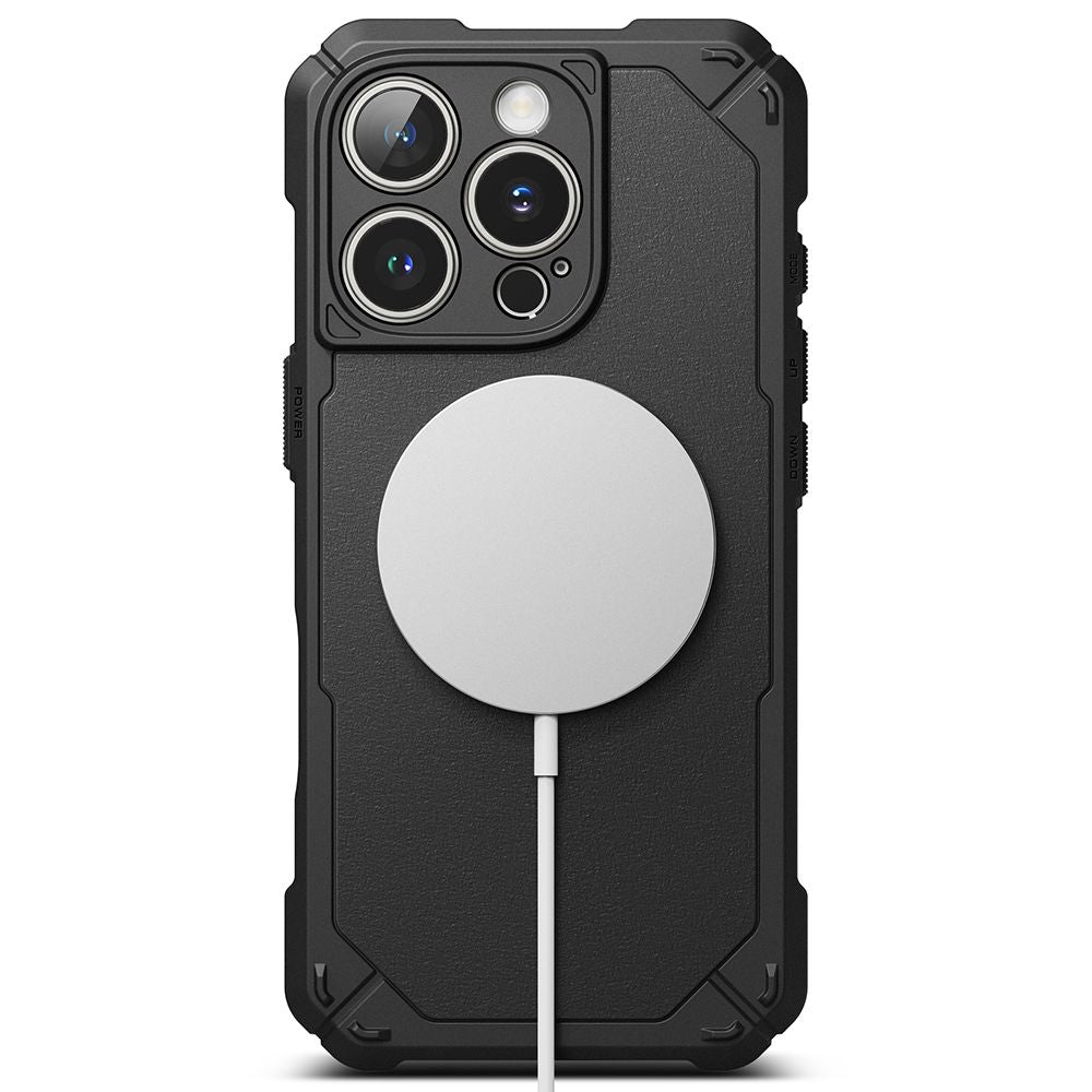COPERTURA RINGKE RUGGED GEAR MAGNETICA MAGSAFE IPHONE 16 PRO NERA