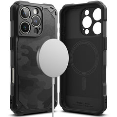 COPERTURA RINGKE RUGGED GEAR MAGNETICA MAGSAFE IPHONE 16 PRO CAMO NERA