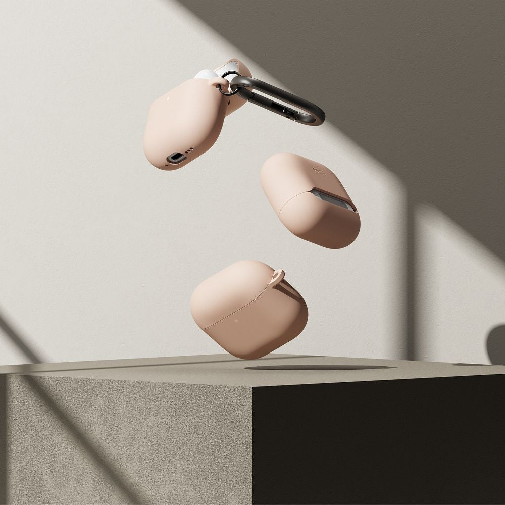 CUSTODIA RINGKE SILICONE APPLE AIRPODS 4 PINK SAND