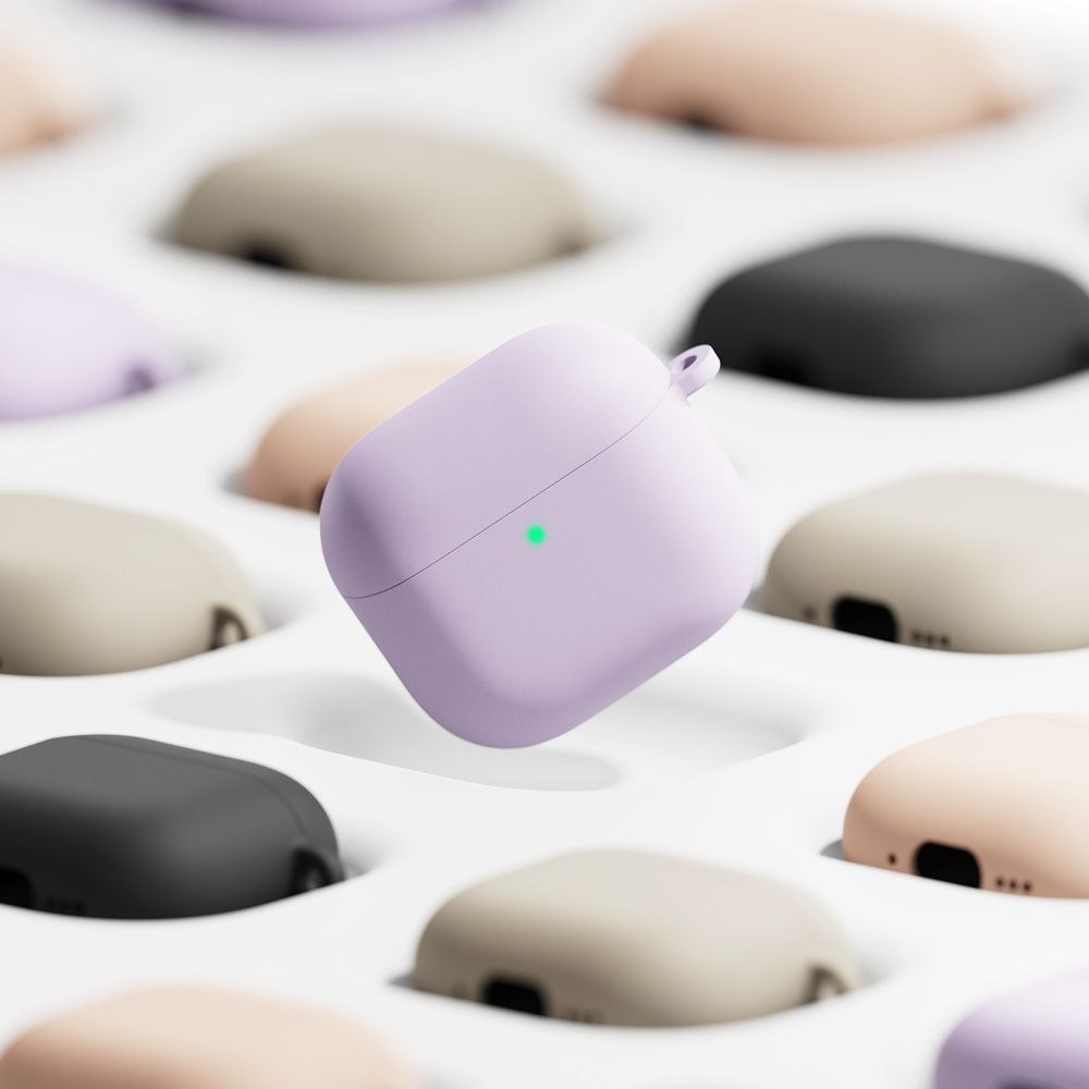 CUSTODIA RINGKE SILICONE APPLE AIRPODS 4 STONE