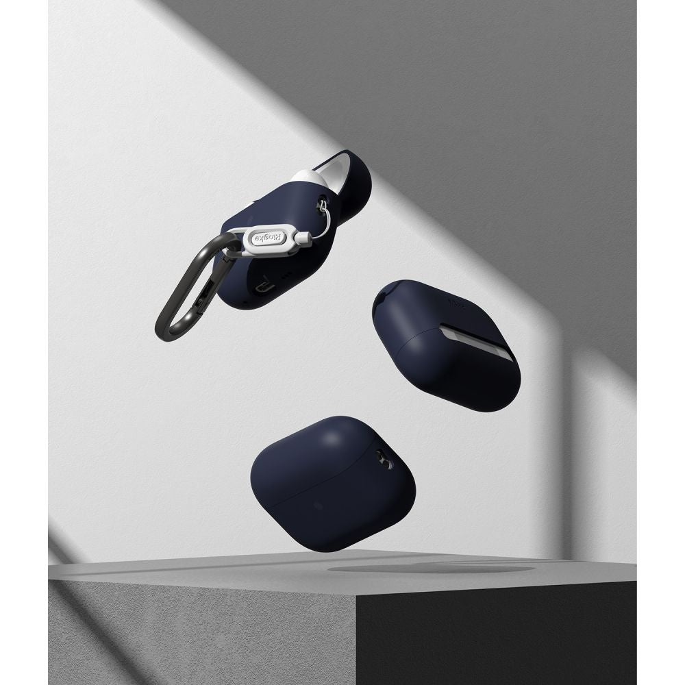 COPERTURA RINGKE SILICONE APPLE AIRPODS PRO 1 / 2 BLU MEZZANOTTE