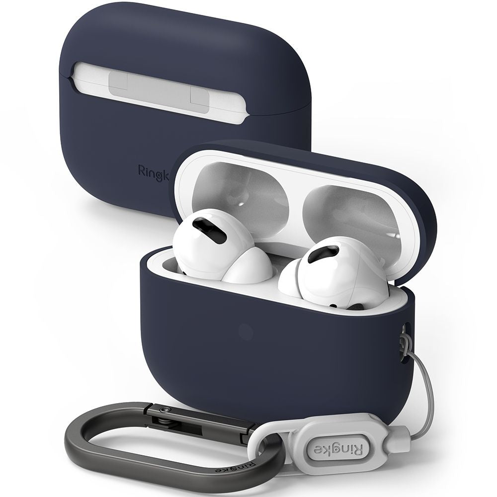 COPERTURA RINGKE SILICONE APPLE AIRPODS PRO 1 / 2 BLU MEZZANOTTE