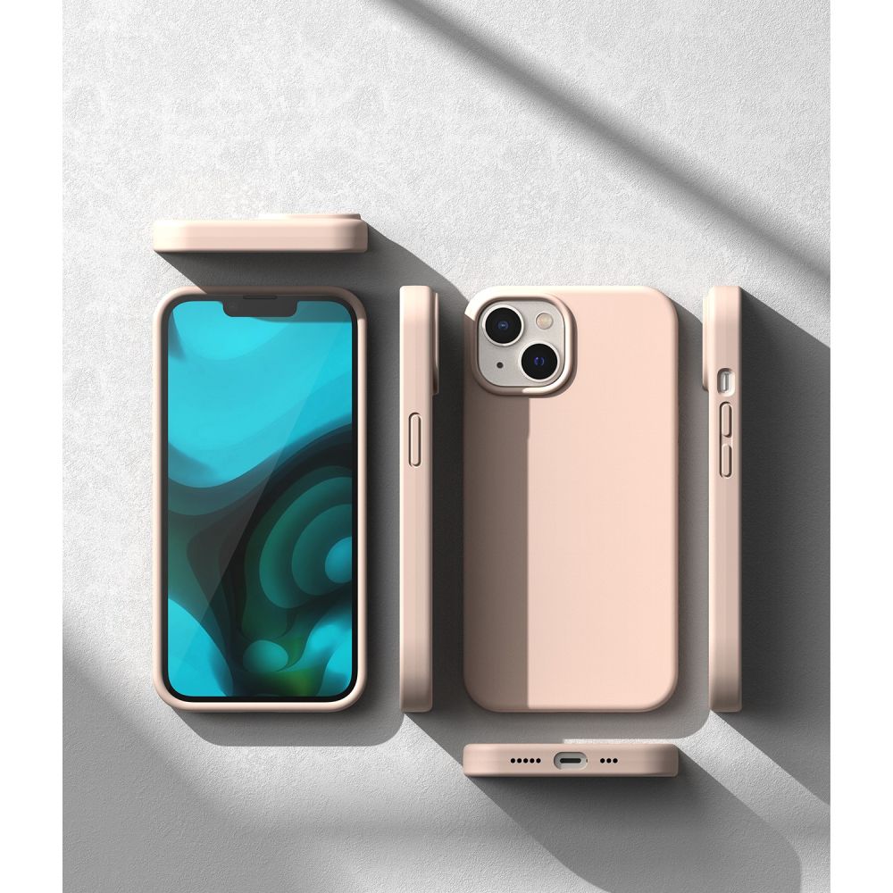 COPERTURA RINGKE SILICONE IPHONE 14 PLUS PINK SAND