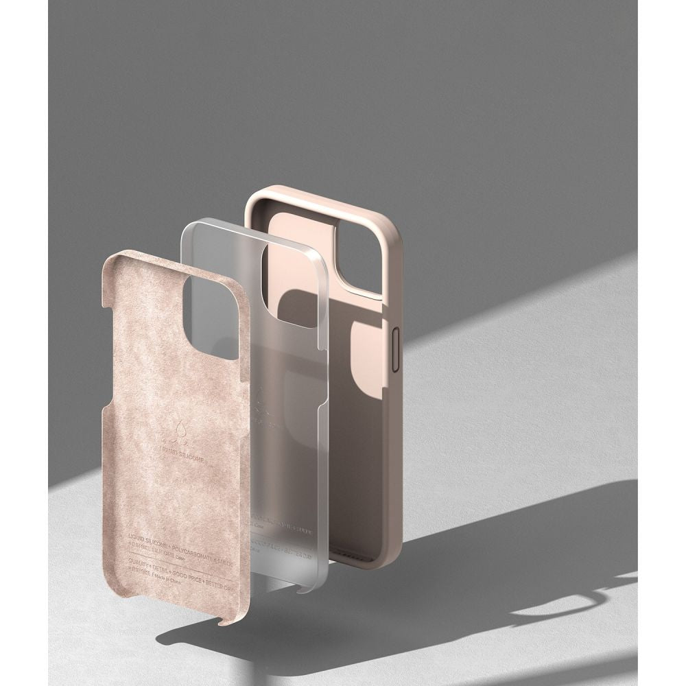 COPERTURA RINGKE SILICONE IPHONE 14 PLUS PINK SAND