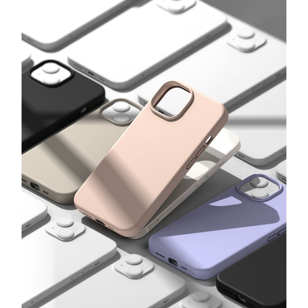COPERTURA RINGKE SILICONE IPHONE 14 PLUS PINK SAND