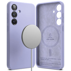 COPERTURA RINGKE SILICONE MAGNETICA MAGSAFE GALAXY S25 LAVANDA