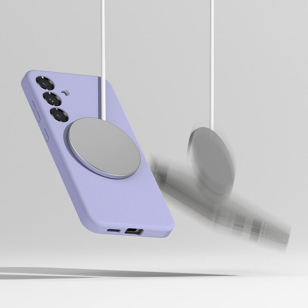 COPERTURA RINGKE SILICONE MAGNETICA MAGSAFE GALAXY S25+ PLUS LAVANDA