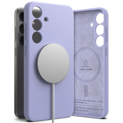 COPERTURA RINGKE SILICONE MAGNETICA MAGSAFE GALAXY S25+ PLUS LAVANDA