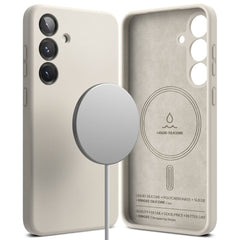 COPERTURA RINGKE SILICONE MAGNETICA MAGSAFE GALAXY S25+ PLUS STONE