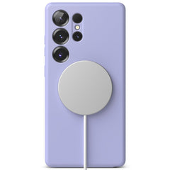 COPERTURA RINGKE SILICONE MAGNETICA MAGSAFE GALAXY S25 ULTRA LAVANDA