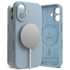 COPERTURA PER IPHONE 16 RINGKE SILICONE MAGNETICA MAGSAFE BLU