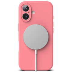 COPERTURA PER IPHONE 16 RINGKE SILICONE MAGNETICA MAGSAFE ROSA