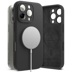 COPERTURA PER IPHONE 16 PRO MAX RINGKE SILICONE MAGNETIC MAGSAFE NERA