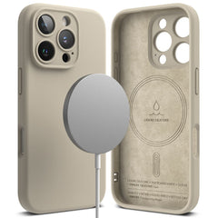 COPERTURA PER IPHONE 16 PRO RINGKE SILICONE MAGNETIC MAGSAFE STONE