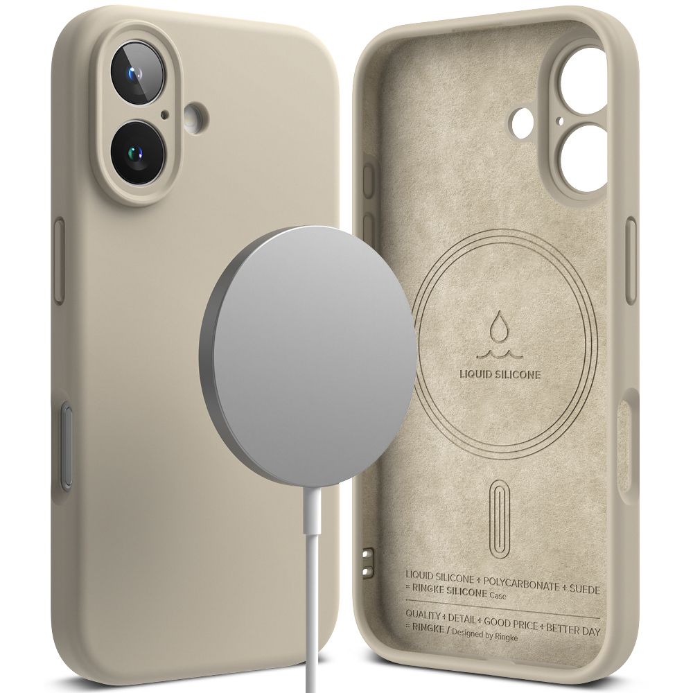 COPERTURA PER IPHONE 16 RINGKE SILICONE MAGNETICA MAGSAFE STONE