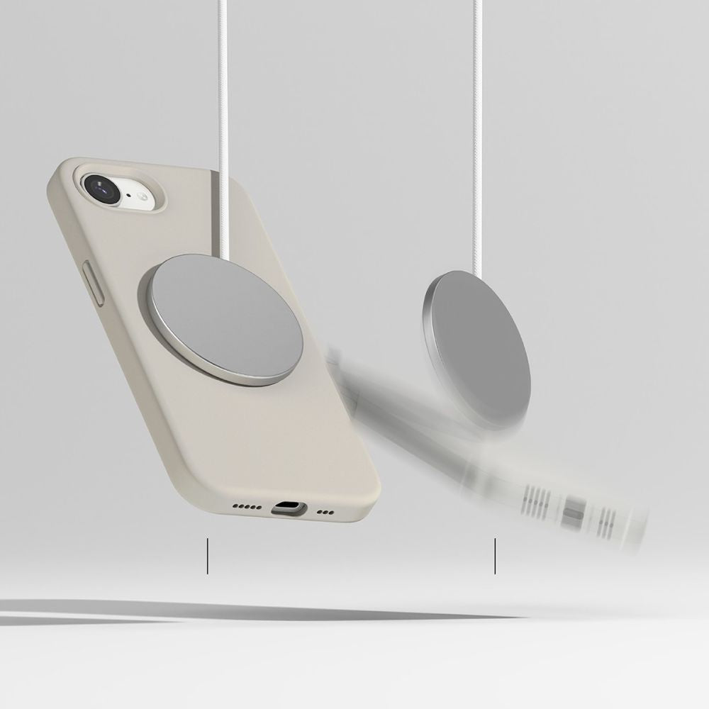 COPERTURA RINGKE SILICONE MAGNETICA MAGSAFE IPHONE 16E STONE
