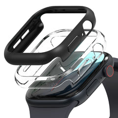 CUSTODIA RINGKE SLIM 2-PACK APPLE WATCH 10 (42 MM) TRASPARENTE E NERO OPACO