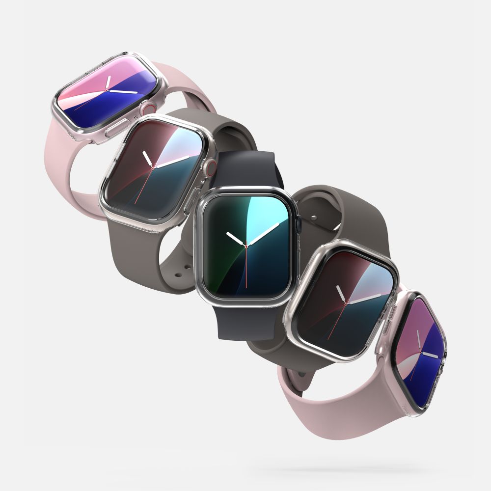 CUSTODIA RINGKE SLIM 2-PACK APPLE WATCH 10 (42 MM) TRASPARENTE E NERO OPACO