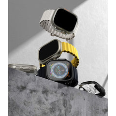 2X COVER PROTETTIVO PER APPLE WATCH ULTRA 49 MM RINGKE SLIM 2-PACK TRASPARENTE E NERO OPACO