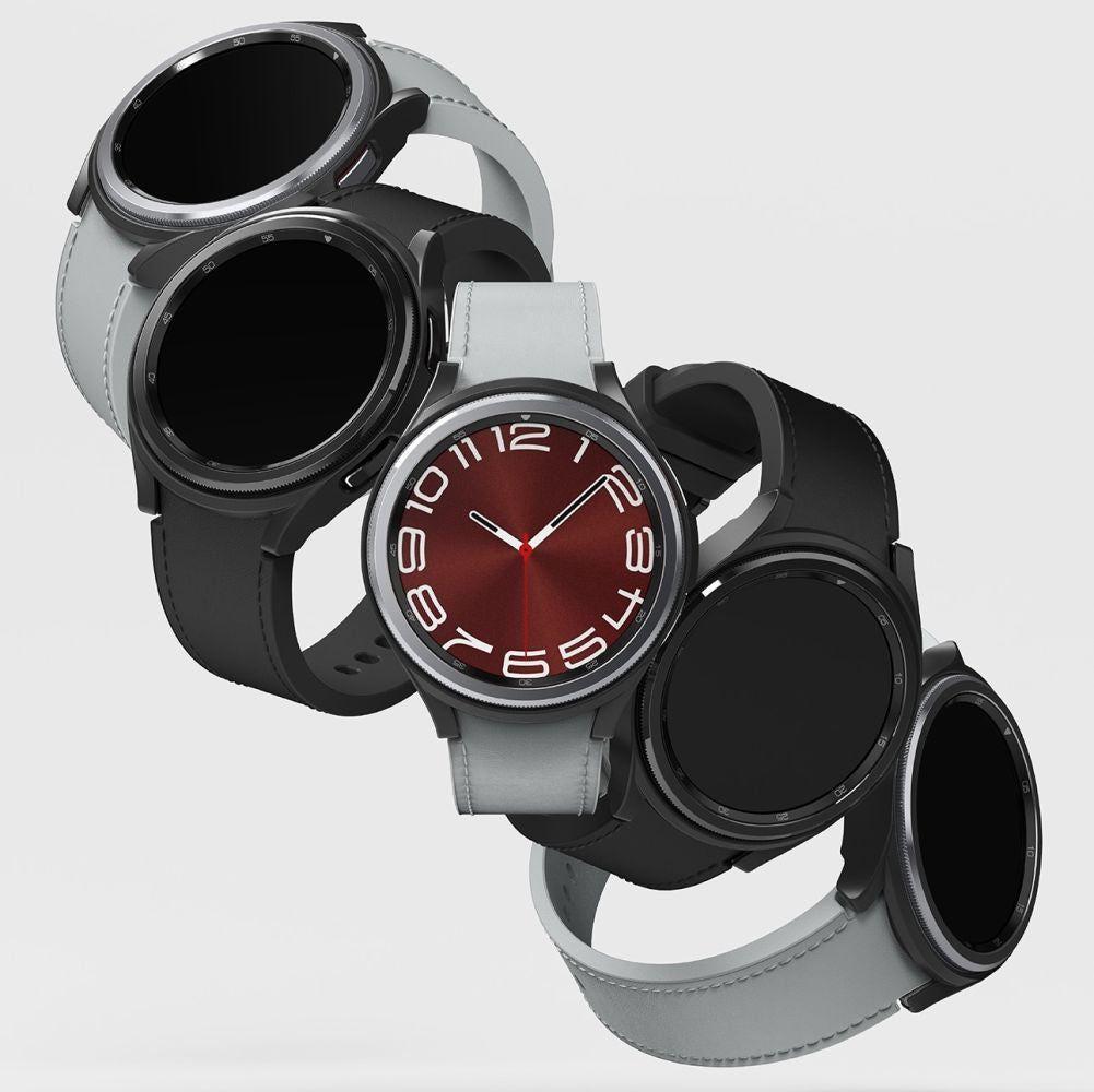 CUSTODIA RINGKE SLIM 2-PACK GALAXY WATCH 6 CLASSIC (43 MM) TRASPARENTE E NERA