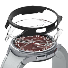 CUSTODIA RINGKE SLIM 2-PACK GALAXY WATCH 6 CLASSIC (43 MM) TRASPARENTE E NERA